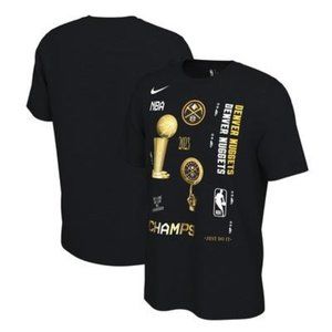 Nike Men's Denver Nuggets 2023 NBA Finals Champions T-Shirt Size S Black 4HL125